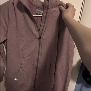 RidgeCut Mauve Zip-Up Hoodie